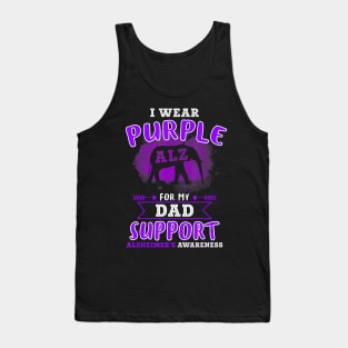 I WEAR PURPLE FOR MY DAD ALZHEIMER AWARENESS RIBBON Gift Tank Top
